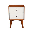 Flynn Nightstand, Chestnut/White