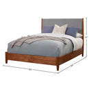 Flynn Panel Bed, Chestnut/Grey