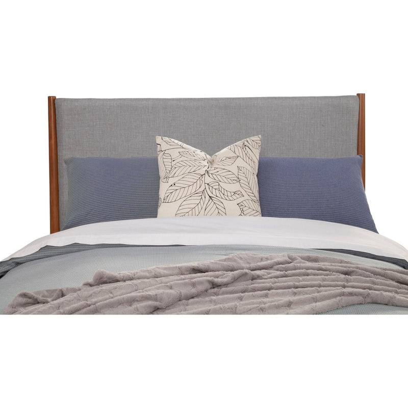 Flynn Panel Bed, Cherry Acorn/Grey