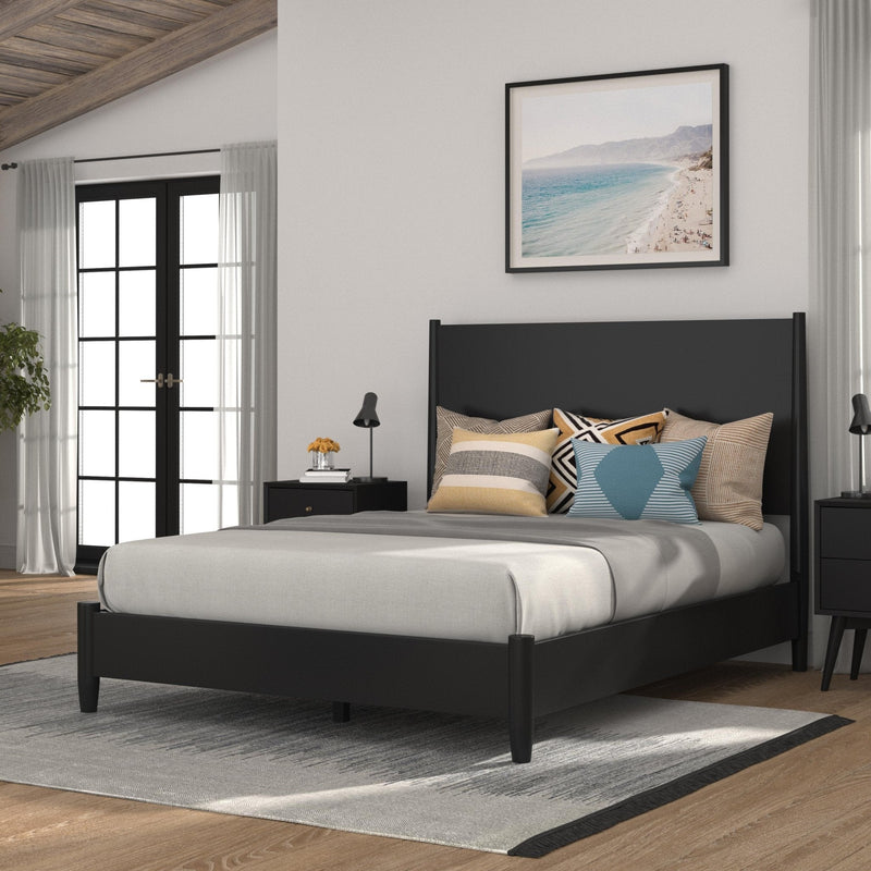 Flynn Panel Bed, Black