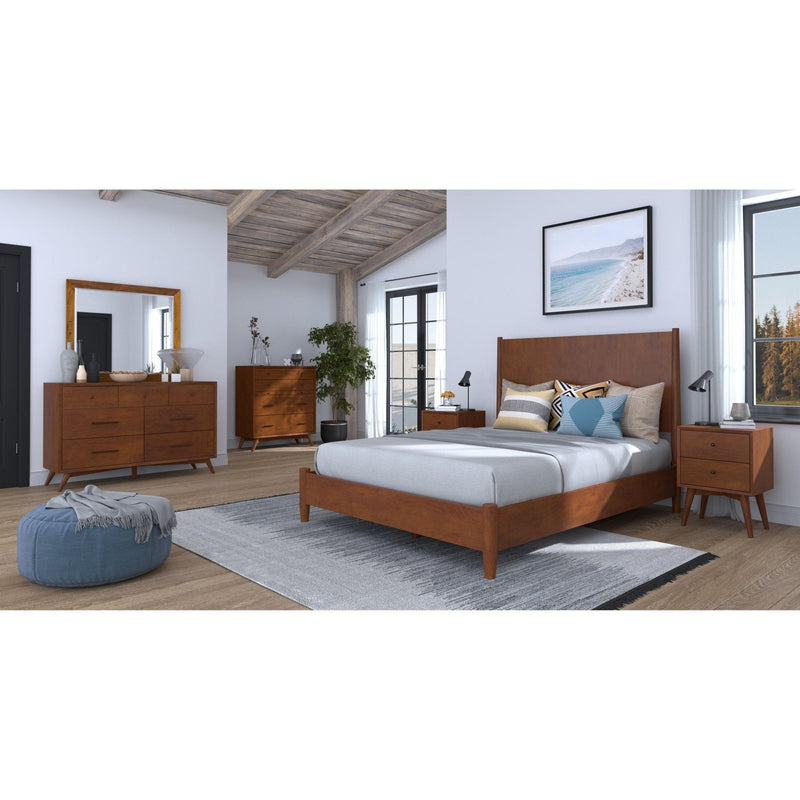 Flynn Platform Bed, Cherry Acorn