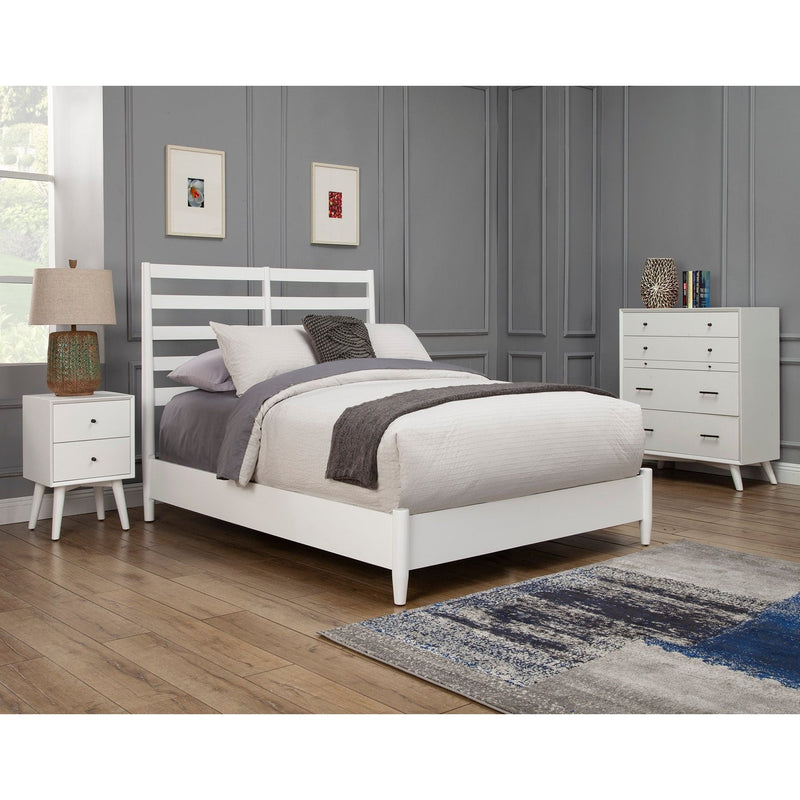 Flynn Retro Bed, White