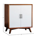 Flynn Small Bar Cabinet, Chestnut/White
