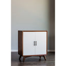 Flynn Small Bar Cabinet, Chestnut/White