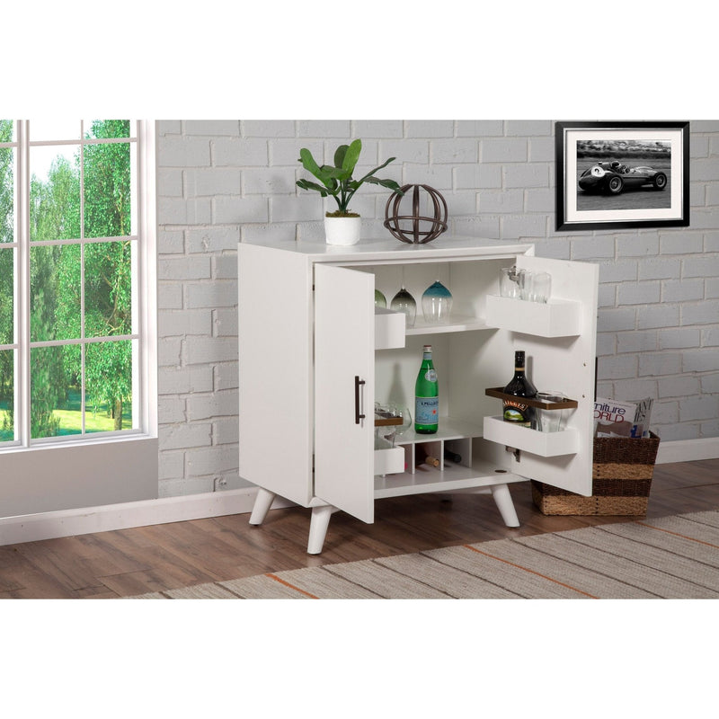 Flynn Small Bar Cabinet, White