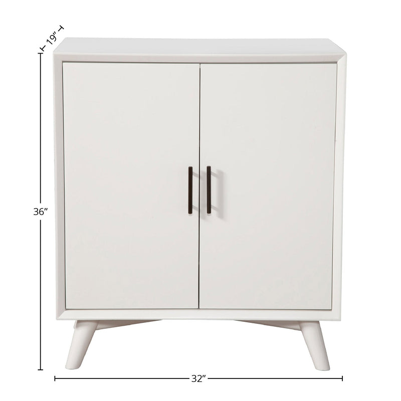 Flynn Small Bar Cabinet, White