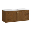 James Martin Laurent 60" Dual Mount Single Bathroom Vanity, Honey Oak