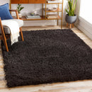 Siari Black Shag Area Rug - Clearance