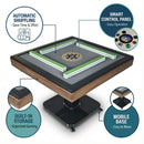 Gaming table with features highlighted on a white background