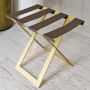 Arapaho-Foldable Metal Luggage Rack with Genuie Leather