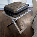 Bienville-Foldable Metal Luggage Rack with Genuie Leather
