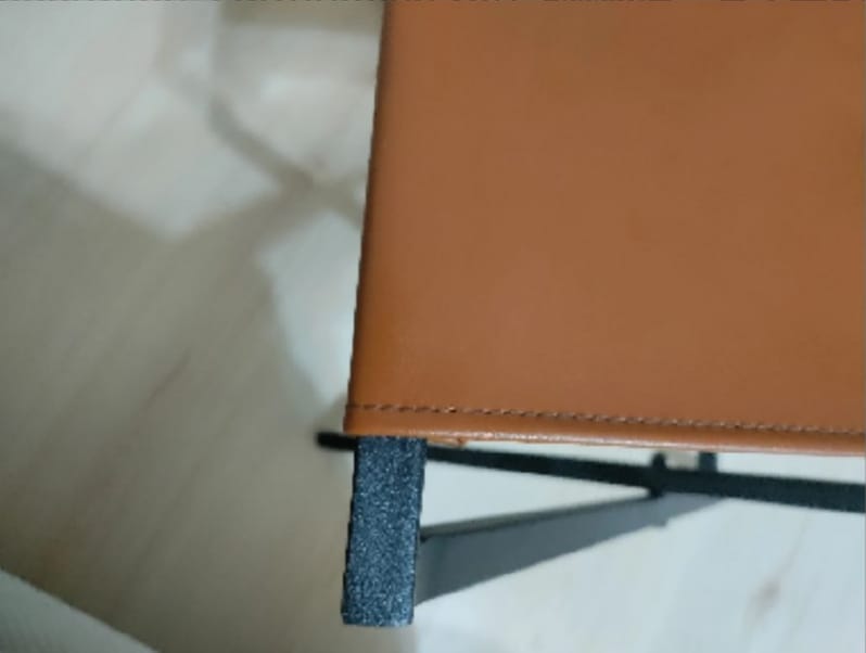 Foldable Metal Suitcase Rack with Genuie Leather