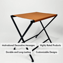 Foldable Metal Suitcase Rack with Full Genuie Leather