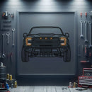 F-150 Front View Metal Neon Car Wall Art - MTN0089