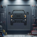 Sierra Front View Metal Neon Car Wall Art - MTN0091