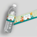 Forest Animals Birthday Water Bottle Labels
