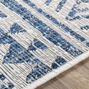 Novato Navy All Over Pattern Performance Rug