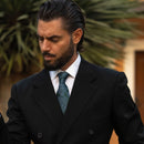 Cortina - Silk Jacquard Tie - Bottle Green