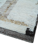 Fossil Custom Made Contemporary Brown Hand knotted Wool Rug
