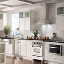 ZLINE 24" Professional Dual Fuel Range, Matte White Door, RA-WM-24