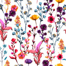 Voguish White Wallpaper with Flowers Fashionable