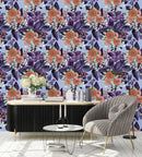 Modish Purple Leaves Wallpaper Fashionable