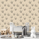 Beige Swallow Wallpaper