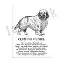 Framed black and white dog breeds poster set bedroom wall art