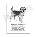 Framed black and white dog breeds poster set bedroom wall art