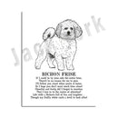 Framed black and white dog breeds poster set bedroom wall art