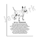 Framed black and white dog breeds poster set bedroom wall art