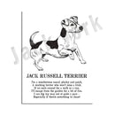 Framed black and white dog poetry poster living room wall art