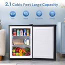 Free Standing Upright Freezer with Removable Shelf, Adjustable Thermostat, Compact Reversible Single Door Vertical Freezers