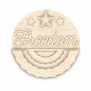 Unfinished Wood Freedom Door Sign Kit | Wood Craft Cutouts | 1/4" Thick |
