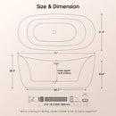 Nuvia Verano Freestanding Whirlpool Air Bubble LED Massage Bathtub (SAK47639)