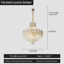 French bead chain crystal chandelier gold and chrome dining room