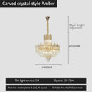 French bead chain crystal chandelier gold and chrome dining room