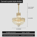 French bead chain crystal chandelier gold and chrome dining room