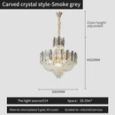 French bead chain crystal chandelier gold and chrome dining room