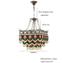 French brass crystal floral chandelier dining room beaded fringe