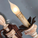French country distressed white antique retro wall sconces bedroom