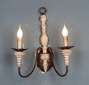 French country distressed white antique retro wall sconces bedroom