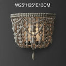 French country wood bead chandelier for bedroom or dining room