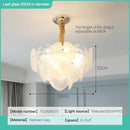 French cream crystal chandelier living room white petal glass light