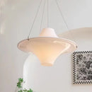 French cream modern chandelier white ceramic pendant for dining room