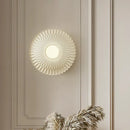 French cream petal wall lamp bedroom sconce