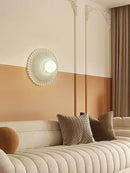 French cream petal wall lamp bedroom sconce