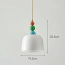 French cream style yellow ceramic pendant light bedroom chandelier