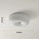 French cream translucent glass ceiling lamp for bedroom