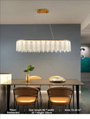 French cream wind crystal chandelier – living room gold pendant light